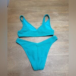 La Hearts by Pascum two piece green swim suit